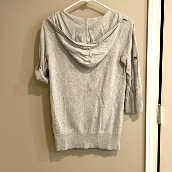 American Eagle small 3/4 sleeve hooded cardigan - Picture 2 of 5